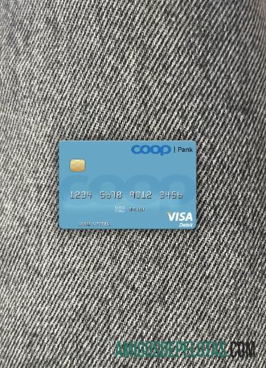 Estônia Coop Pank Visa Cartão de Débito Photolook Front exemplo real